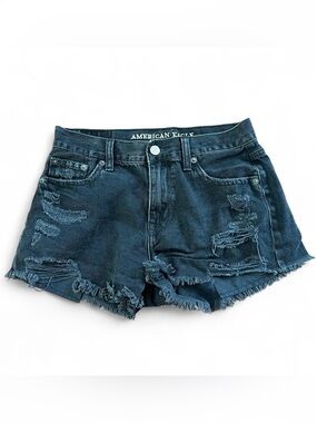 Black distressed American eagle cut off shorts 4 s